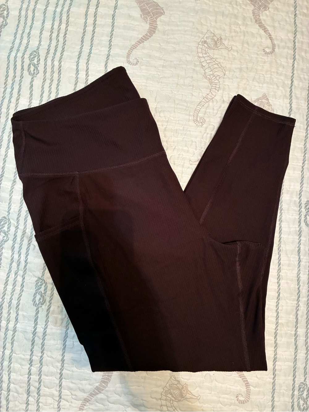 Maurices High-Waist Burgundy Leggings